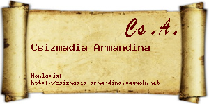 Csizmadia Armandina névjegykártya
